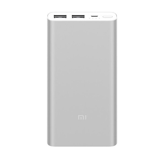 小米(MI) 10000毫安 新移動電源2 /充電寶 雙向快充 超薄小巧便攜 銀