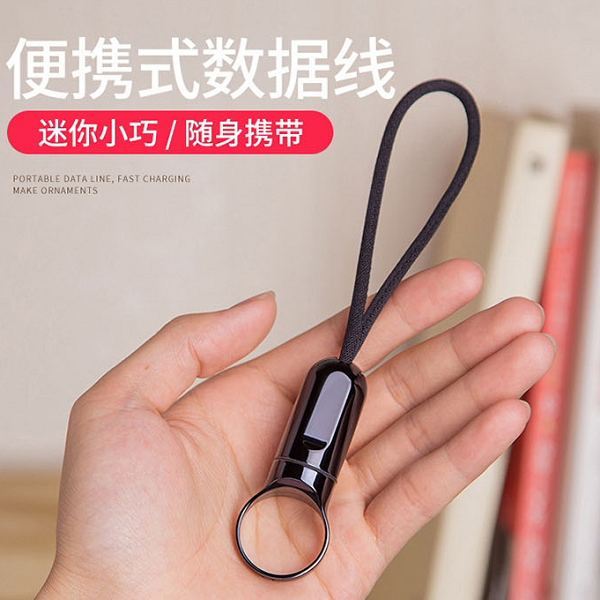 2A快充數(shù)據(jù)線機(jī)充電線迷你掛件鑰匙扣隨身攜帶定制
