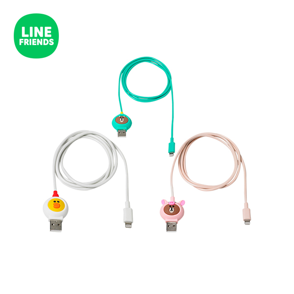 LINE FRIENDS 布朗熊蘋果手機(jī)充電線