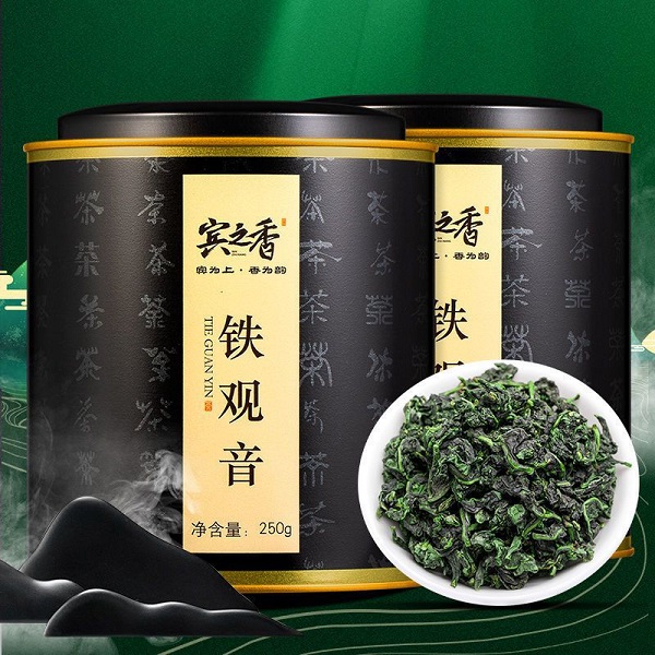 安溪特級鐵觀音茶葉秋茶烏龍茶濃香型茶葉蘭花香新茶罐裝禮盒500g