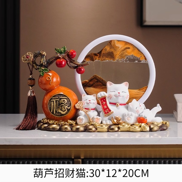 葫蘆招財(cái)進(jìn)寶擺件招財(cái)貓